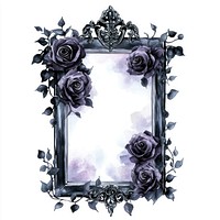 Blank mirror frame roses illustration gothic.