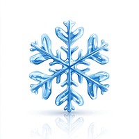 Blue snowflake winter illustration chandelier.