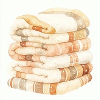 Woolen blanket illustration watercolor blankets.