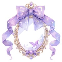 Purple coquette mirror ribbon art accessories.