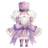 Purple coquette Christmas Nutcracker nutcracker illustration christmas.