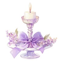 Purple coquette wooden candlestick centerpiece arrangement chandelier.