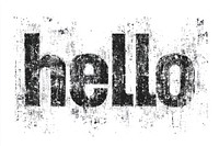 Hello retro photocopy text white illustration.