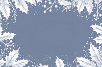 Elegant winter foliage border illustration.