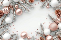 Christmas decoration frame and golden glitter christmas illustration background.