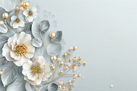 Light beige flowers and golden berries art illustration elegant.