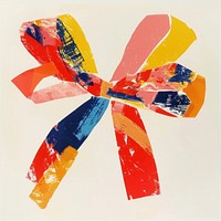 Festive bows and ribbons art illustration abstract.