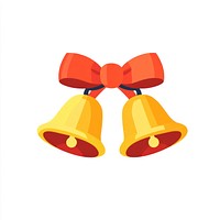 Cute illustration of Christmas Jingle bells tied with ribbon christmas binoculars decoration.