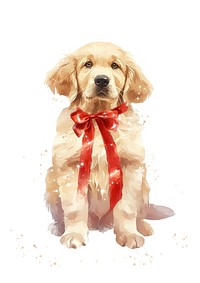 Cute cream to dark golden Golden Retriever dog illustration retriever sparkling.