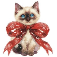 Siamese cat siamese illustration christmas.