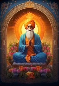 Guru Nanak Gurpurab vibrant colors guru.