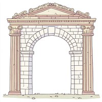 Semicircular Roman arch architecture classical columns.