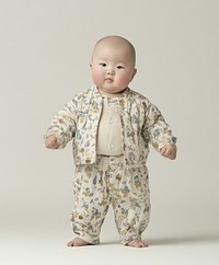 Asian baby clothing innocence patterned.