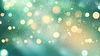 Pastel green blurred bokeh light background particles lighting graphics.