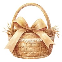 Brown coquette basket ribbon style lace.