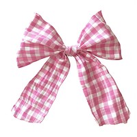 Coquette pink white gingham bow accessories accessory decoration.