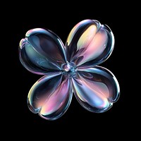 A flower soap bubble illustration accessories iridescent.