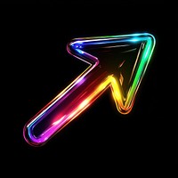 A bubble cursor icon style neon illustration.