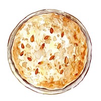 An isolated Porridge food illustration watercolor.