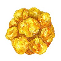 Food illustration sweets yellow.