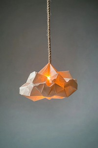 Origami hanging light lamp.