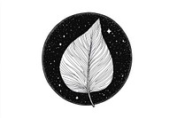 Leaf illustration background white.