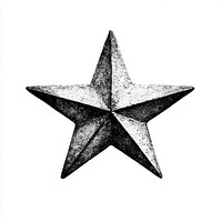 Star retro photocopy stipple effect three-dimensional industrial weaponry.