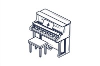 Piano art illustration line.