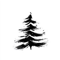 Christmas tree brush black white.