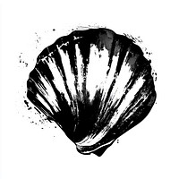 Shell seashell black ink.