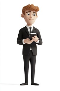 Businessman cartoon character suit.