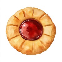 Thumbprint cookies illustration watercolor dessert.