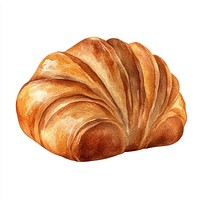 Brioche illustration watercolor croissant.