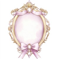 Oval frame illustration vintage style.