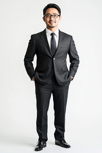 Asian businessman suit professional apparel.