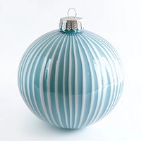 Blue christmas ball ornament elegant round.