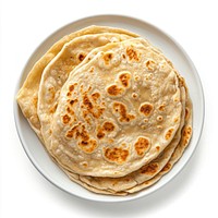 Paratha food bread plate.