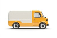 Real concept delivery van transportation vehicle yellow.