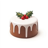 Piece of Christmas cake christmas dessert icing.