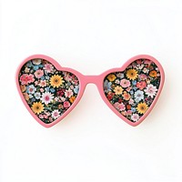 Sunglasses illustration heart-shaped accessories.