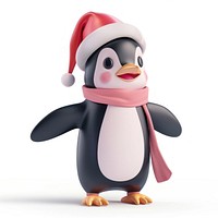 Penguin winter santa cute.