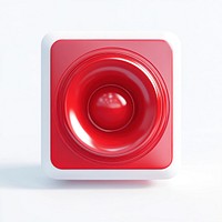 Sound icon digital glossy red.