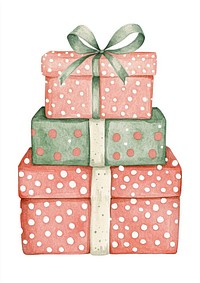 Pattern gift illustration watercolor.