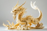 Golden dragon detailed craftsmanship sculpture.