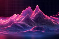 Futuristic digital landscape visualization