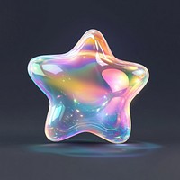 A star soap bubbles illustration accessories iridescent.