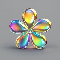 A glass flower sign rainbow illustration accessories.