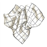 White handkerchief illustration style black.