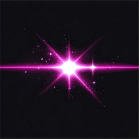 A pink glowing light effect illustration flare starburst.