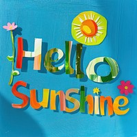 Text illustration sunshine colorful.